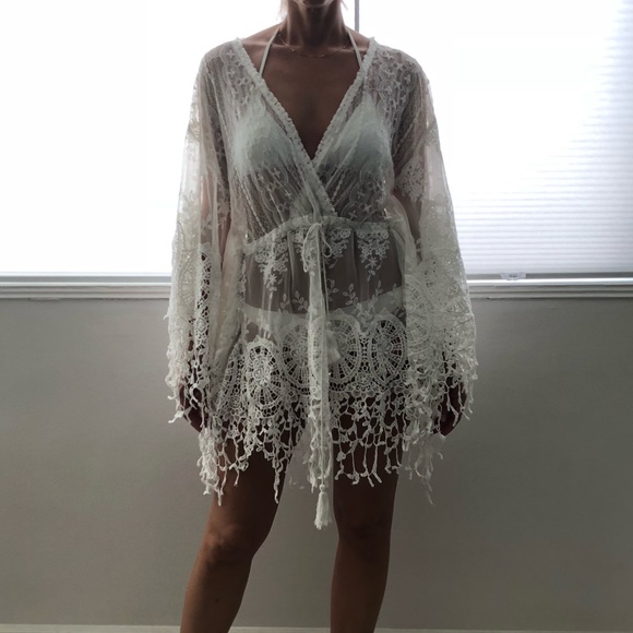 Zoe C Other - White Lace Swimsuit coverup.